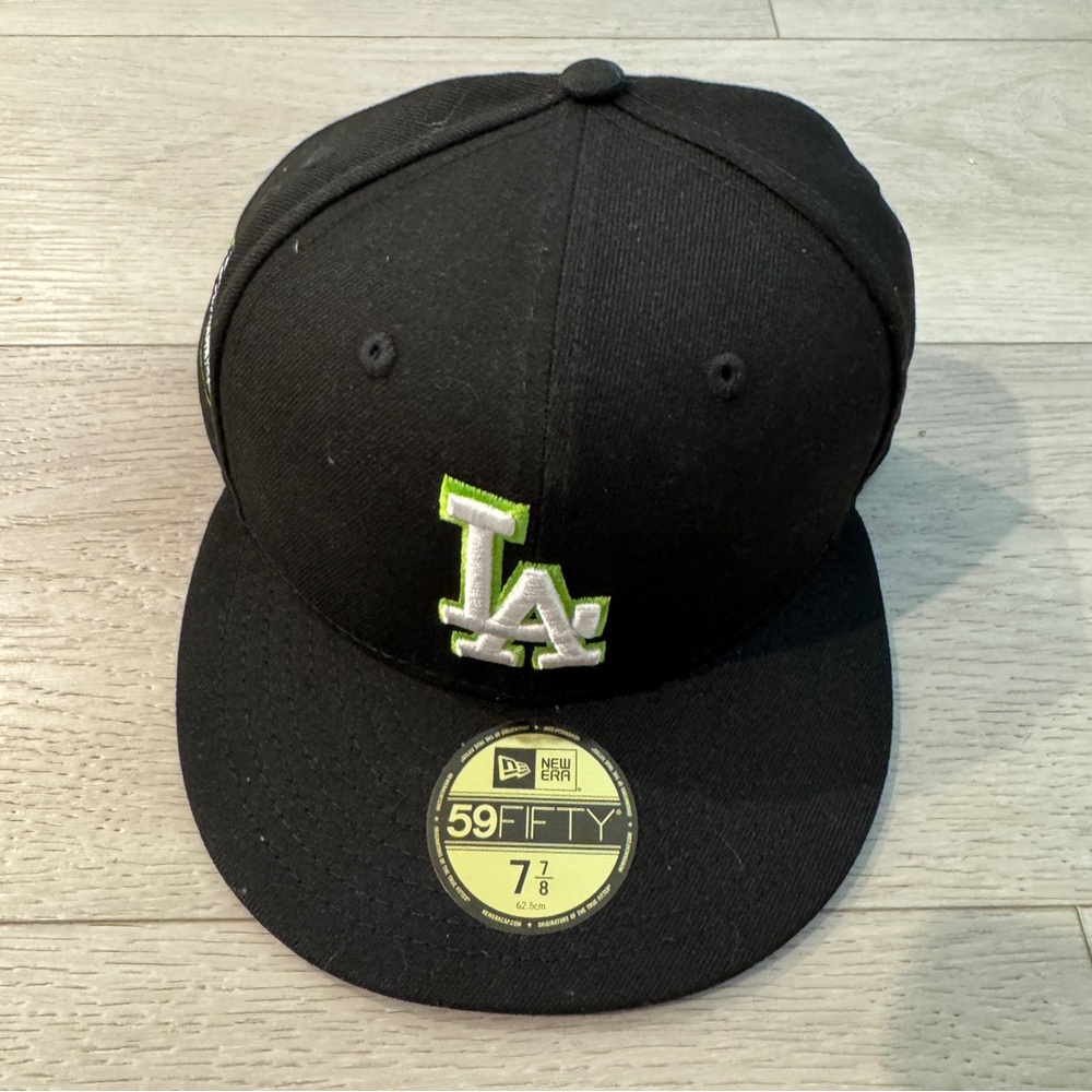 New Era The Chronicle AUX Pack LA Dodgers Baseball Hat Black Green sz. 7 7/8